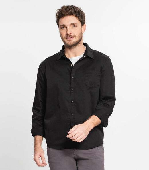 Image_Camisa Manga Longa Sarja Diametro Preto