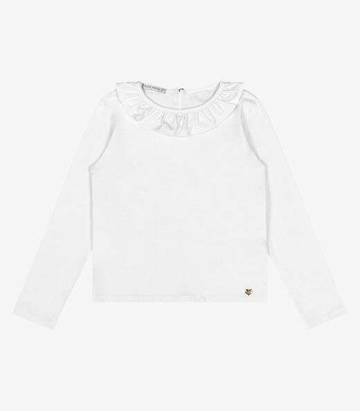 Blusa Infantil Manga Longa Cotton Trick Nick Branco