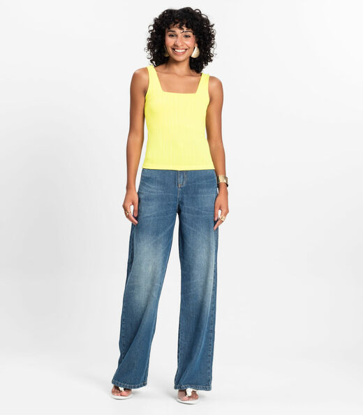 Regata Canelada Feminina Infinita Cor Verde