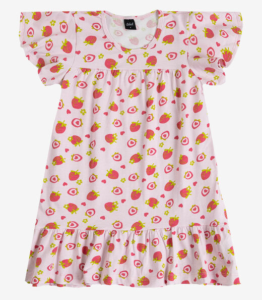Vestido Infantil Com Manga Godê Select Rosa
