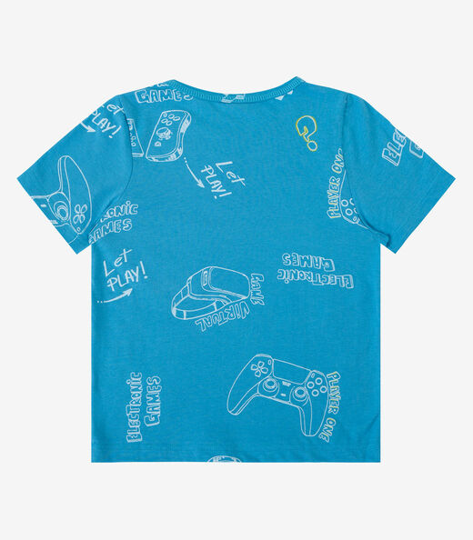 Camiseta Infantil Masculina Infinita Cor Azul