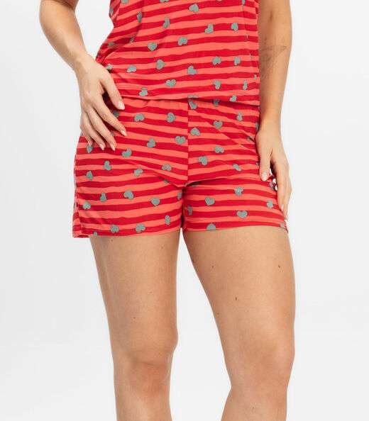 Short Doll Curto Feminino De Liganete Bella Ana Vermelho