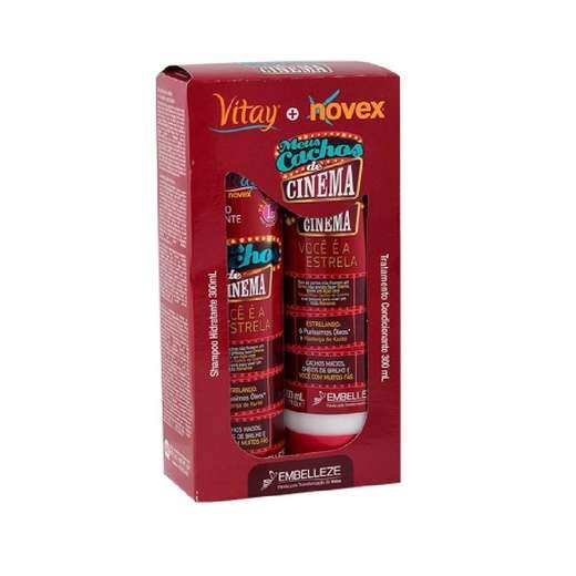 Image_Kit Shampoo 300ml e Condicionador 300ml Cachos de Cinema Novex Embelleze