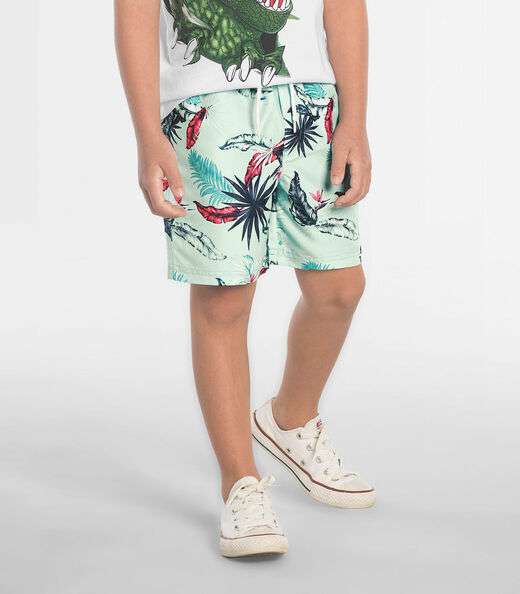 Image_Bermuda Infantil Folhagem Rovitex Kids Verde
