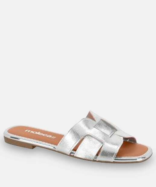 Image_Rasteirinha Feminina Tiras Metalizada Beira Rio Prateado