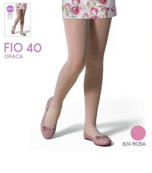 Image_Meia Calça Infantil Fio 40 Selene Rosa