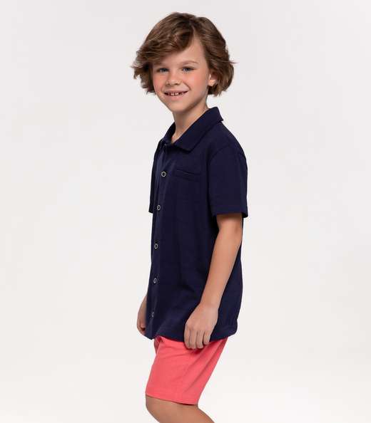 Image_Bermuda Infantil Masculina Em Linho Trick Nick Rosa