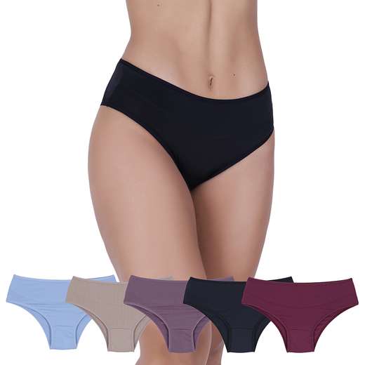 Image_Kit 5 Calcinhas Graciosa Microfibra Concept Lingerie Multicolorido