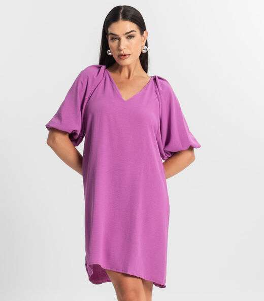 Vestido Feminino Liso Rovitex Roxo