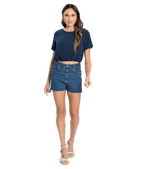 Blusa Feminina Com Abertura  Alfaiataria Endless Azul