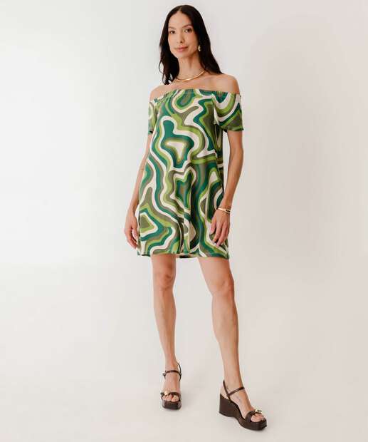 Vestido Feminino Ciganinha Estampado Marisa