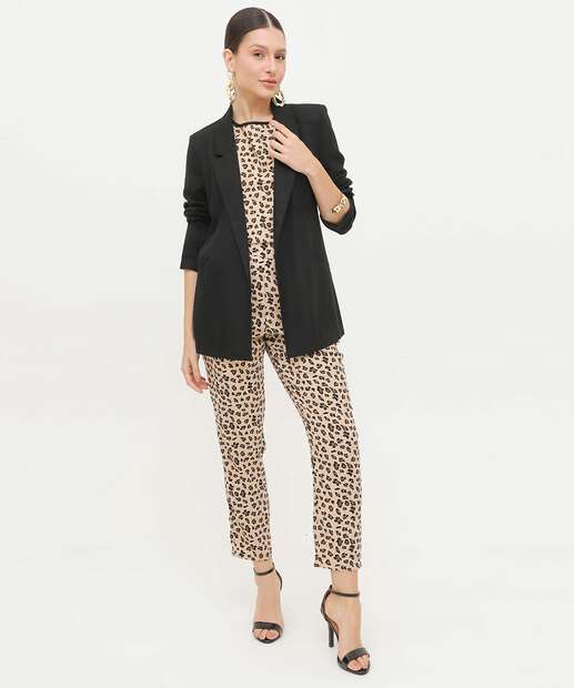 Image_Calça Feminina Reta Alfaiataria Animal Print Marisa
