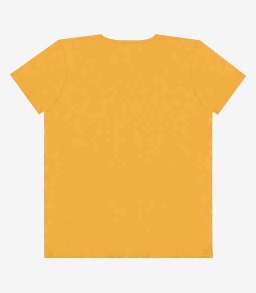 Blusa Feminina Manga Curta Estampada Select Amarelo