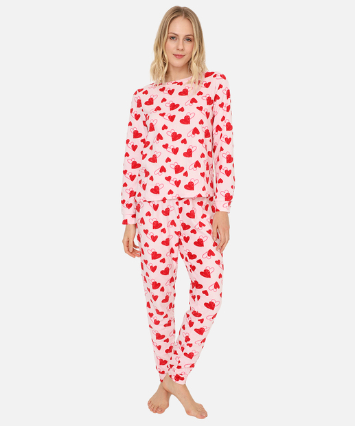 Image_Pijama Feminino Estampa Corações Marisa Rosa
