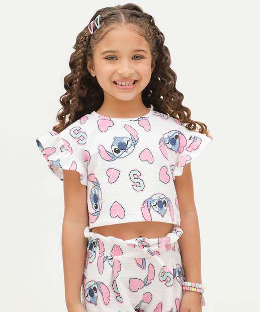Image_Blusa Infantil Babado Estampa Stitch Disney Tam 4 a 10