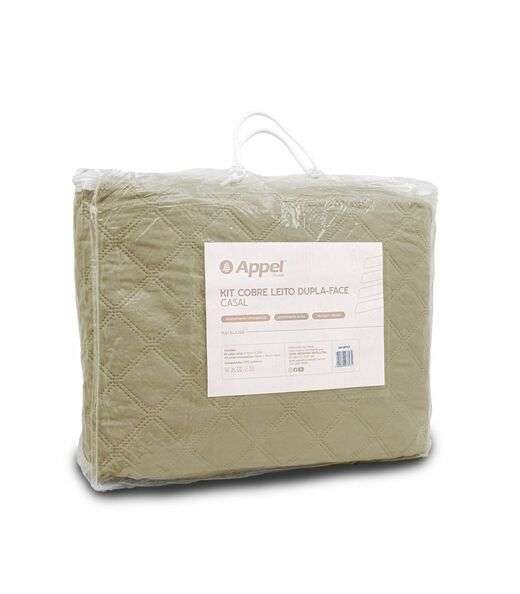 Kit Cobre Leito Matelassê Queen Appel Bege