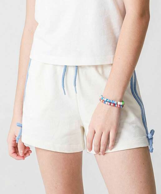 Short Juvenil Moletom Laço Marisa Tam 10 a 16 Off White