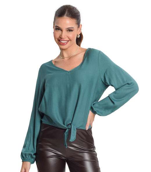 Image_Blusa Manga Longa Feminina Rovitex. Verde