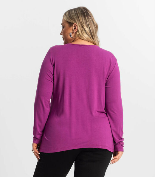 Blusa Manga Longa Viscotorcion Secret Glam Vermelho