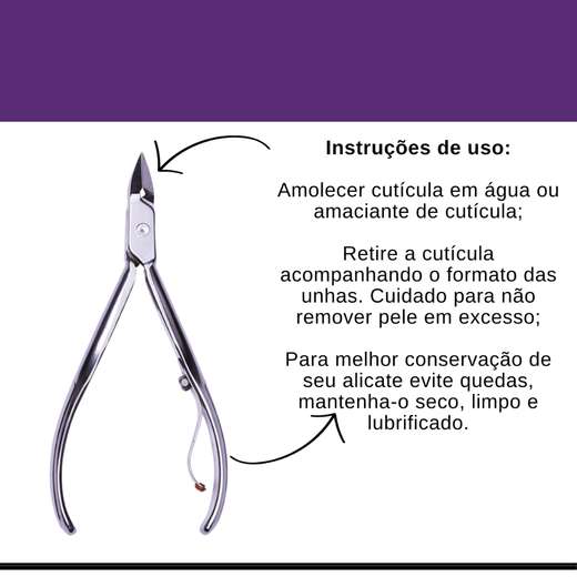 Kit 4 Alicates Cuticula 777 profissional Afiado Inox Mundial Unha
