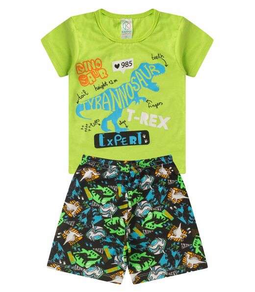 Image_Pijama Infantil Masculino Brilha No Escuro kappes Amarelo