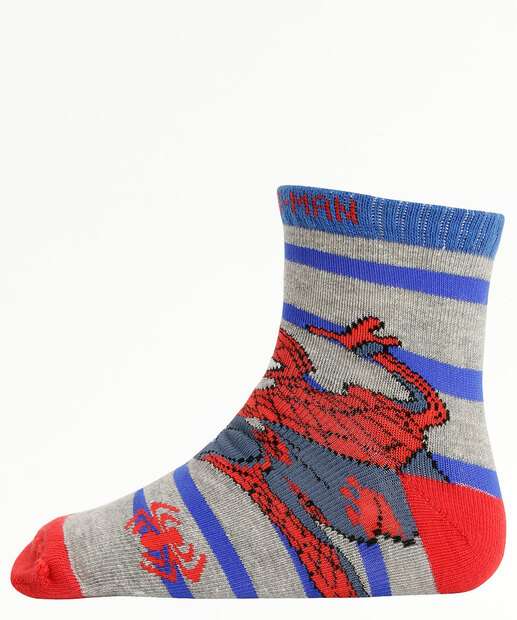 Kit 2 Pares Meias Infantil Soquete Homem Aranha Marvel