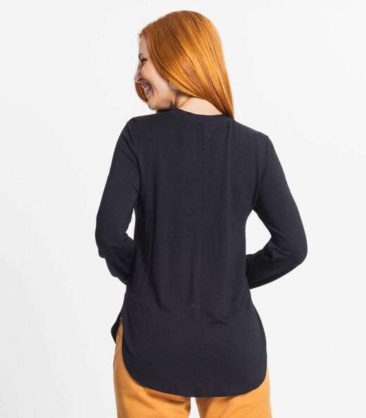 Blusão Feminino Alongado Rovitex Preto