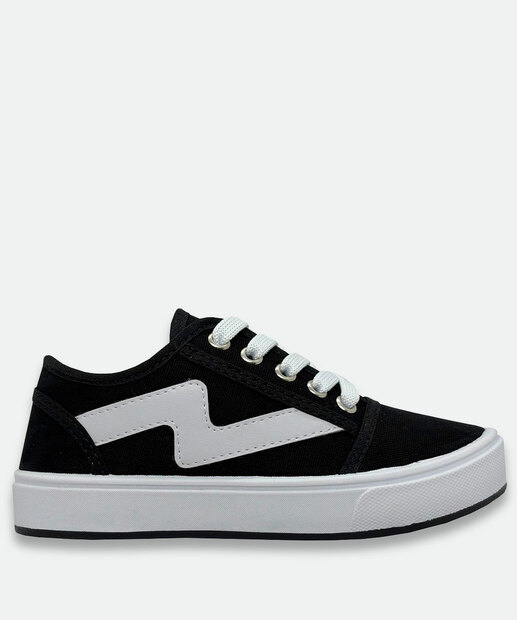Tênis Infantil Casual Brilho Ortobessa Preto