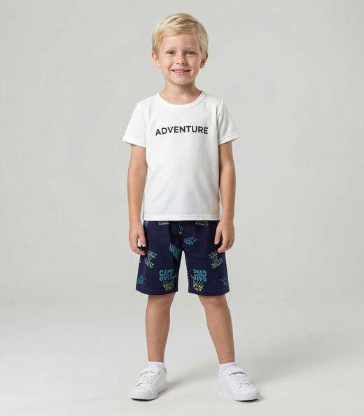 Conjunto Infantil Camiseta Com Bermuda Select Azul