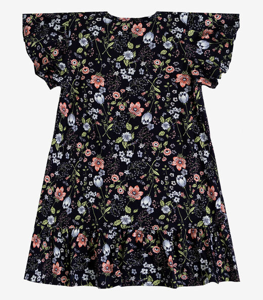 Vestido Infantil Com Manga Godê Select Laranja