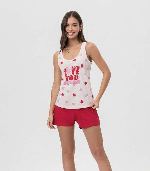 Image_Short Doll Regata Corações Mensageira Da Paz Branco