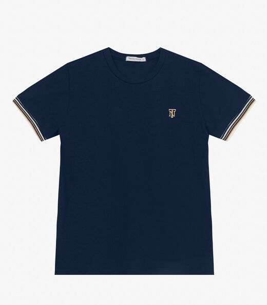 Camiseta Menino em Cotton Leve Trick Nick Azul