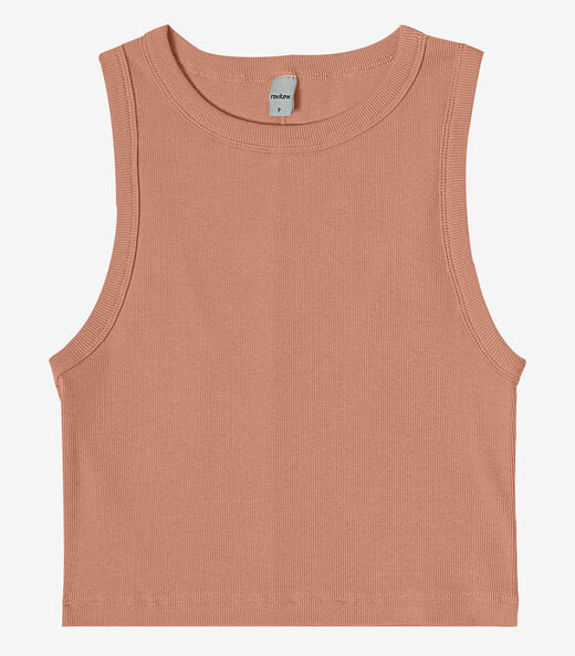 Regata Cropped Feminina Ribana Rovitex Marrom