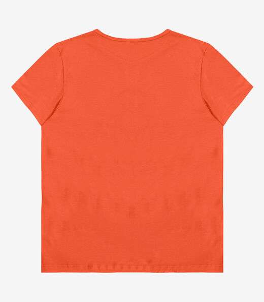 Blusa Baby Look Feminina Estampada Select Laranja