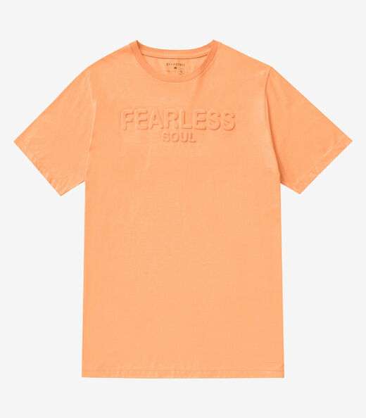 Camiseta Masculina Meia Malha Diametro Laranja