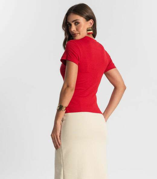 Blusa Feminina Em Ribana Endless Vermelho