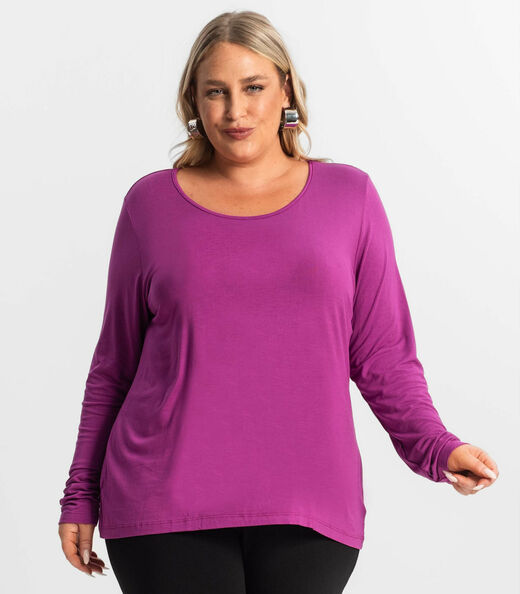 Blusa Manga Longa Viscotorcion Secret Glam Vermelho