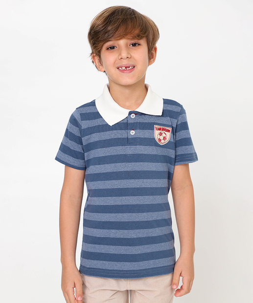 Image_Polo Infantil Listrada Marisa Tam 4 a 10 Azul