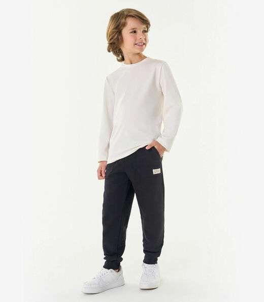 Camiseta Térmica Masculina Infantil Trick Nick Bege