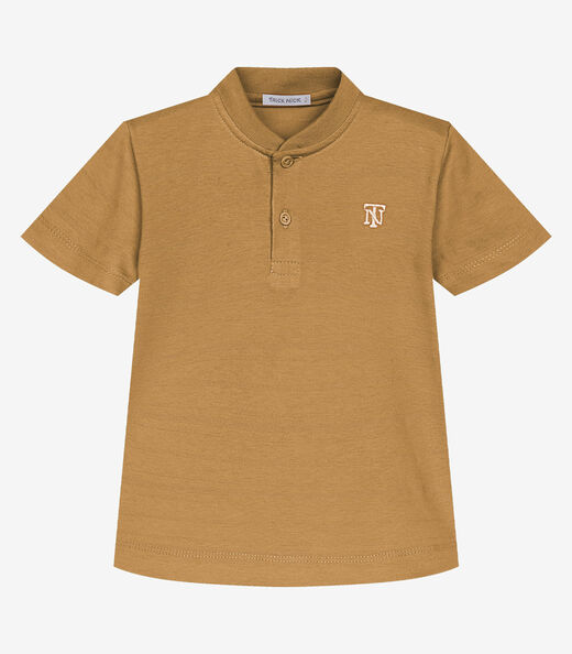 Conjunto Camiseta Com Bermuda Infantil Trick Nick Marrom