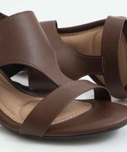 Sandália Salto Grosso Feminina Beira Rio Marrom