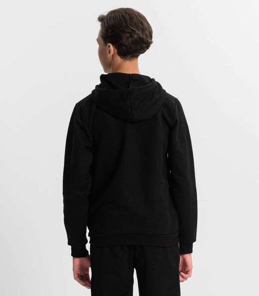Jaqueta Juvenil Masculina Com Capuz Minty Preto