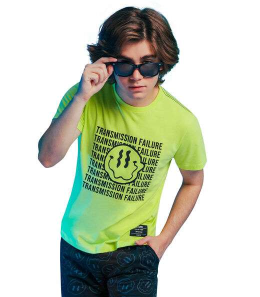 Camiseta Juvenil Masculina Smile Rovitex Verde