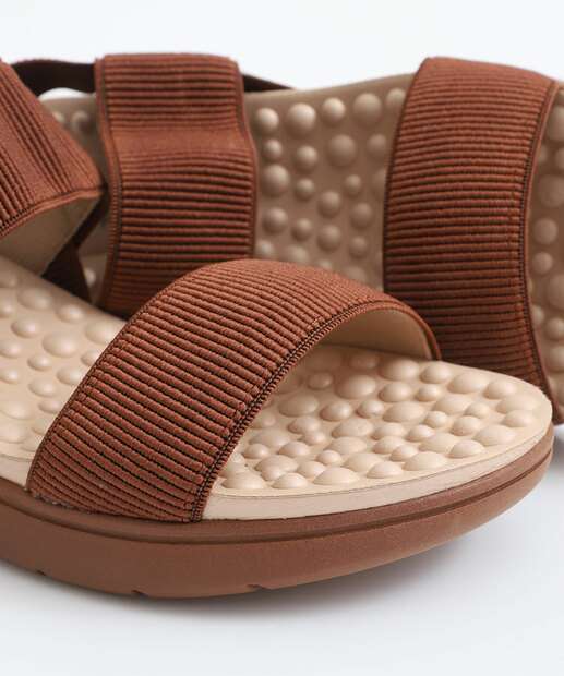 Sandália Feminina Flatform Tiras Modare Marrom