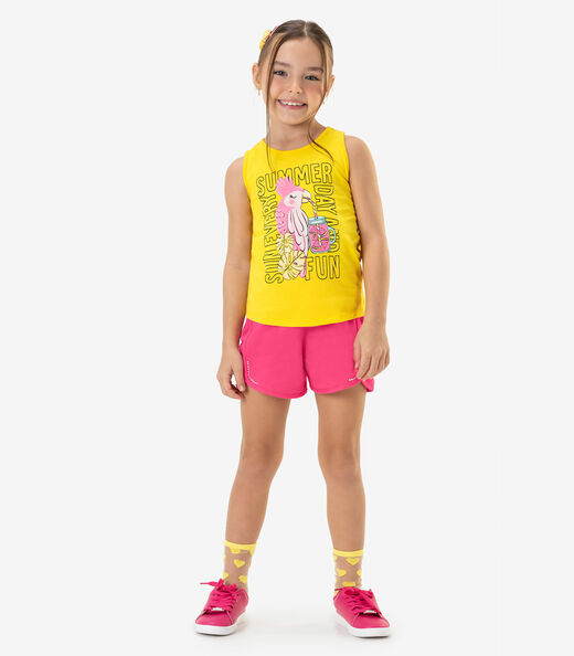 Regata Infantil Feminina Rovi Kids Amarelo