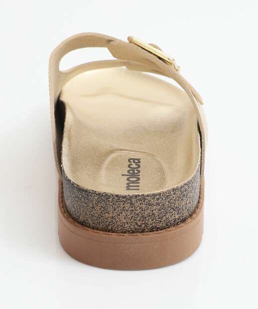 Rasteirinha Feminina Birken Metalizada Moleca Dourado