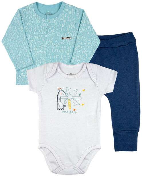 Image_Conjunto Bebe Menino Suedine Estampado e Suedine Liso Girafinha - Azul