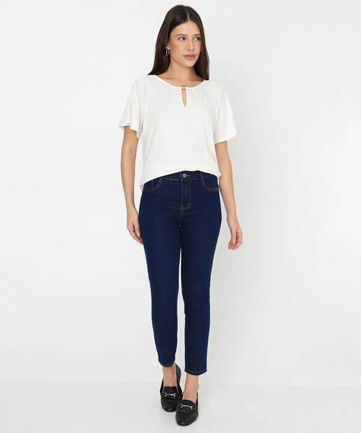 Image_Calça Feminina Jeans Cigarrete Sawary Azul