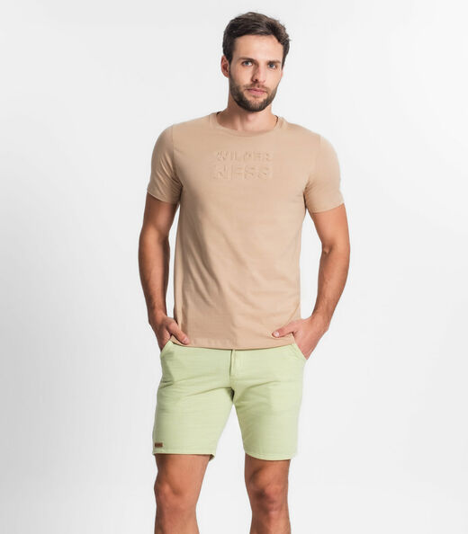 Bermuda Em Moletinho Linho Masculina Diametro Verde