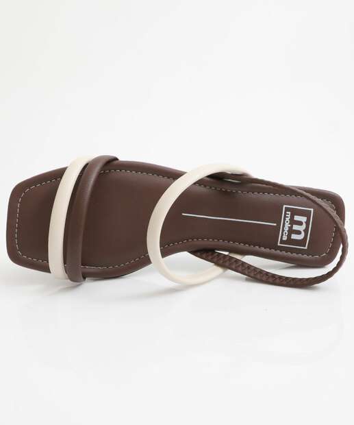 Sandália Feminina Rasteira Moleca Marrom